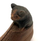 Carved Shoe with Bear Cub Inside!