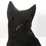 Black Handmade Wooden Cat Bookend