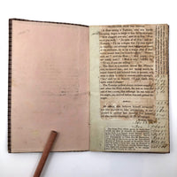 Charming Small 1840s Cloth Covered Scrapbook/Ledger