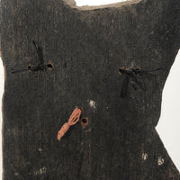 Black Handmade Wooden Cat Bookend