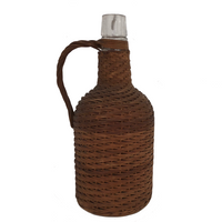 Wicker Covered Demijohn with Handle