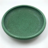 Matte Green Arts & Crafts Large Under-Planter Saucer / Shallow Bowl