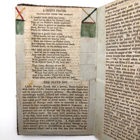 Charming Small 1840s Cloth Covered Scrapbook/Ledger