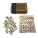 Wonderfully Wonky Double Six Set of Handmade Bone Dominoes + Many Extras