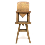 Gold Painted Tramp-y Old Handmade Table and Chair