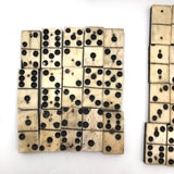 Wonderfully Wonky Double Six Set of Handmade Bone Dominoes + Many Extras