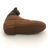 Carved Shoe with Bear Cub Inside!