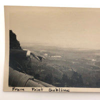 Old Black and White Snapshot "From Point Sublime"