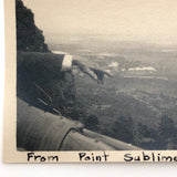 Old Black and White Snapshot "From Point Sublime"