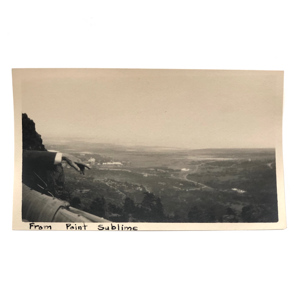 Old Black and White Snapshot "From Point Sublime"