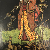 Japanese Lacquer Snuff Box with Woman in Kimono
