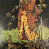 Japanese Lacquer Snuff Box with Woman in Kimono