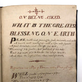 Extraordinary 1865 George Birkenheld Fraktur Writing Commonplace Book