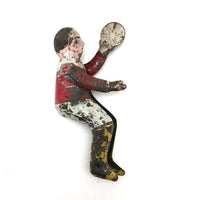 Old Tin Litho Jockey with Yellow Boots