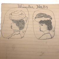 Carlotta Huse 1902 Graphite Fashion Drawings - Sold Individually