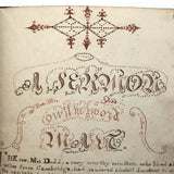Extraordinary 1865 George Birkenheld Fraktur Writing Commonplace Book
