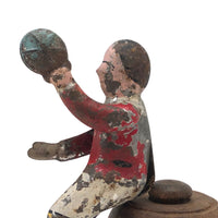 Old Tin Litho Jockey with Yellow Boots