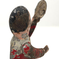 Old Tin Litho Jockey with Yellow Boots