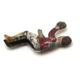 Old Tin Litho Jockey with Yellow Boots