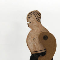 Charming c. 1930 Wooden Boxing Toy, Sharkey vs. Schmeling