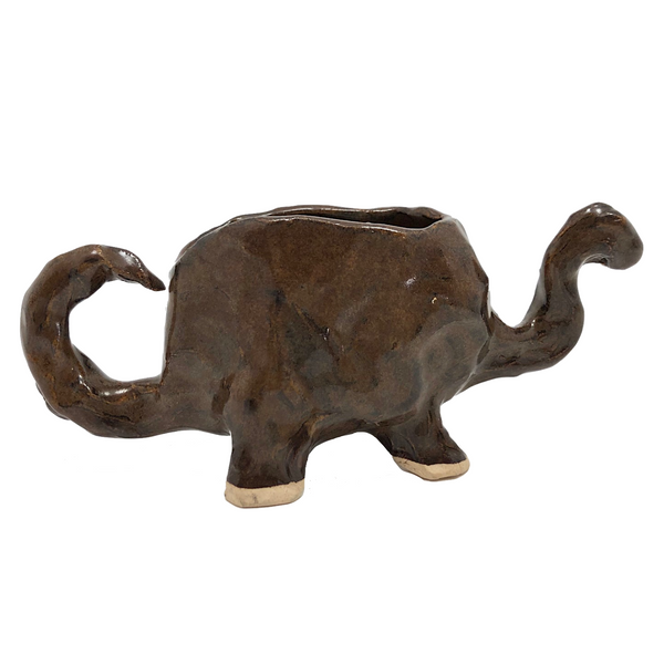 Ceramic Elephant Vessel--or is it a Dinosaur??!