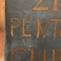 Zion Pentcostal [Sic] Church Sign on Old Slate