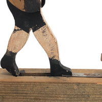 Charming c. 1930 Wooden Boxing Toy, Sharkey vs. Schmeling