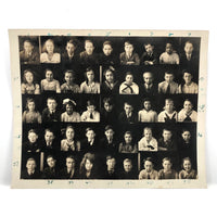 Earlyish 20th Century School Headshot Photos Contact Sheet