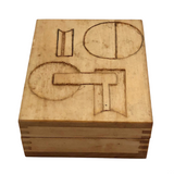 Little Wooden Box with Hand-carved Abstract Design