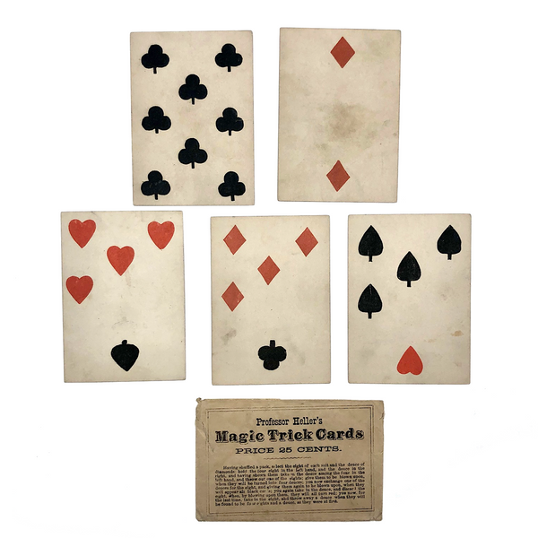 Professor Heller's Magic Trick Cards, c. 1870s, Extremely Rare