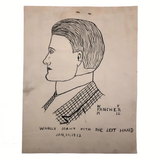 W.F Fancher 1912 Left Handed Ink Portrait