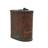 Antique Copper Matchsafe with Chained Lid, Perfect Patina