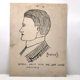 W.F Fancher 1912 Left Handed Ink Portrait