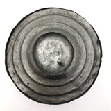 Hand-Hammered Lidded Round Tin Cooking and Serving Dish