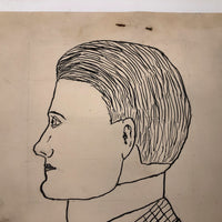 W.F Fancher 1912 Left Handed Ink Portrait