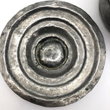 Hand-Hammered Lidded Round Tin Cooking and Serving Dish