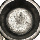Hand-Hammered Lidded Round Tin Cooking and Serving Dish