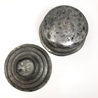 Hand-Hammered Lidded Round Tin Cooking and Serving Dish