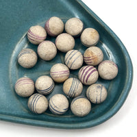 Unfired Hand-Painted Clay China Marbles - Sold Individually