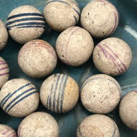 Unfired Hand-Painted Clay China Marbles - Sold Individually