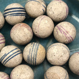 Unfired Hand-Painted Clay China Marbles - Sold Individually