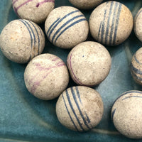 Unfired Hand-Painted Clay China Marbles - Sold Individually