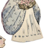 Handmade Ink and Watercolor French Courtiers and Flower Sellers Paper Dolls