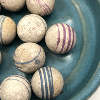 Unfired Hand-Painted Clay China Marbles - Sold Individually