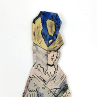 Handmade Ink and Watercolor French Courtiers and Flower Sellers Paper Dolls