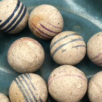 Unfired Hand-Painted Clay China Marbles - Sold Individually