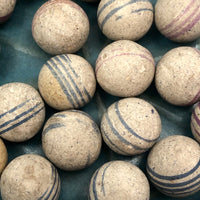 Unfired Hand-Painted Clay China Marbles - Sold Individually
