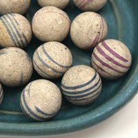 Unfired Hand-Painted Clay China Marbles - Sold Individually