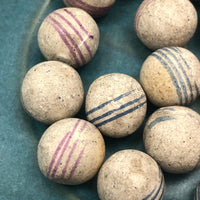Unfired Hand-Painted Clay China Marbles - Sold Individually