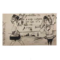 Hand-drawn Postcard: When a Girl Cryes